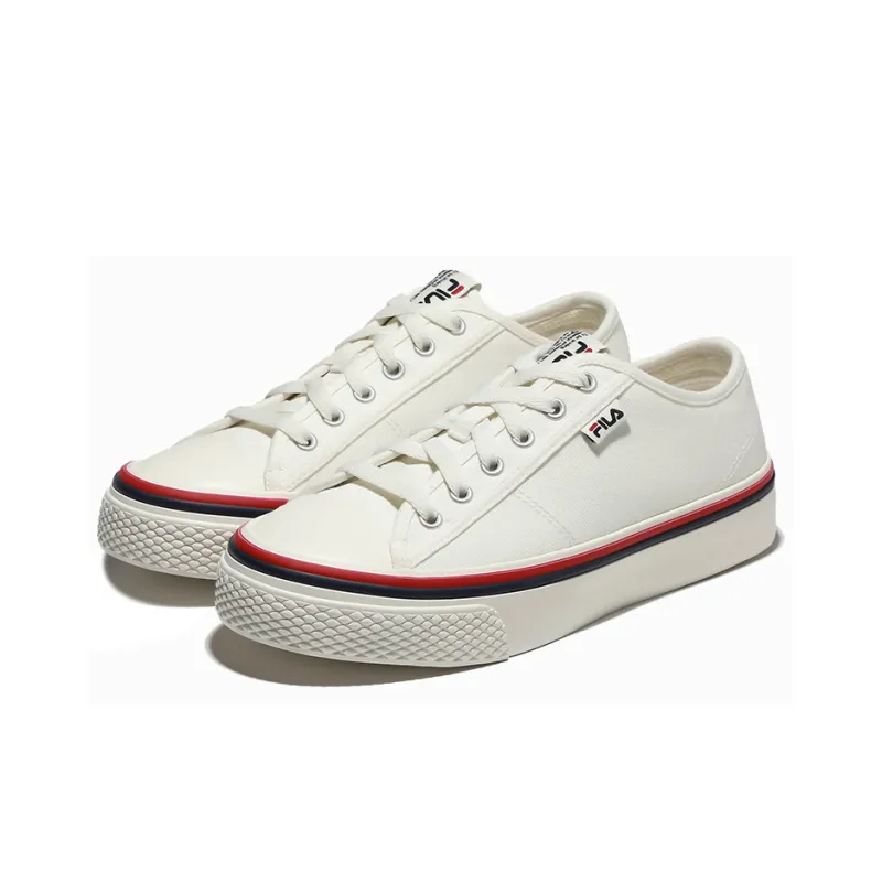FILA Scanline Slip Resistant Shock Absorbers With Abrasion Resistant Properties Low Top Skateboard Shoes Unisex Ecru-2