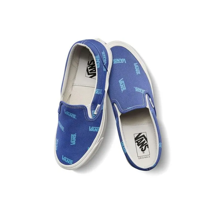 Vans Slip On Multi Logo Blue-4