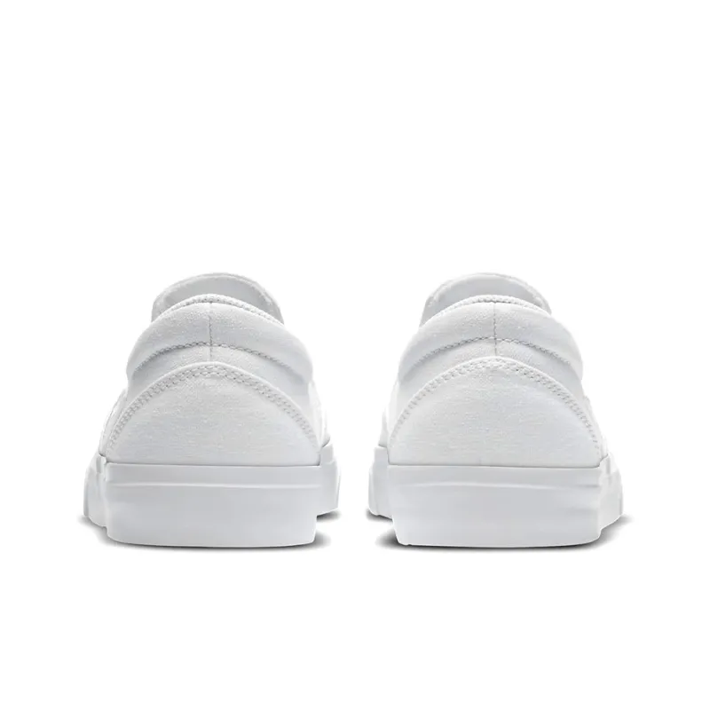 Nike Charge Canvas Slip On Sb 'Triple White' Women's-4