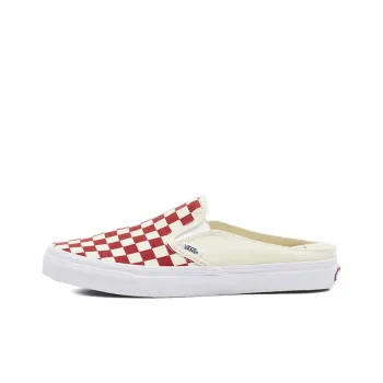 Vans Slip on Low Top Skateboard Shoes Unisex Red And White Plaid