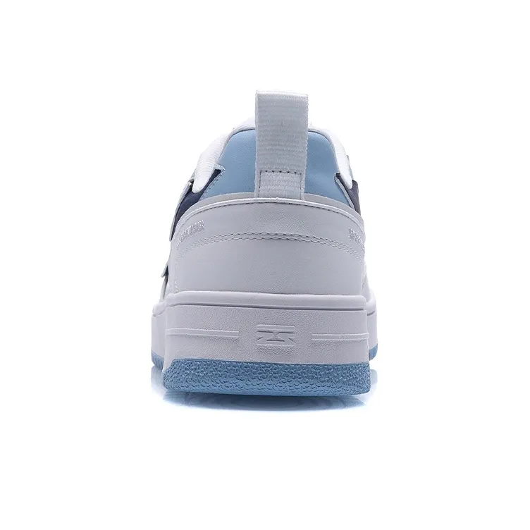 LiNing Haichuan Slip Resistant Cushioning Abrasion Resistant Lightweight Low Top Skateboard Shoes Men's White Blue-5