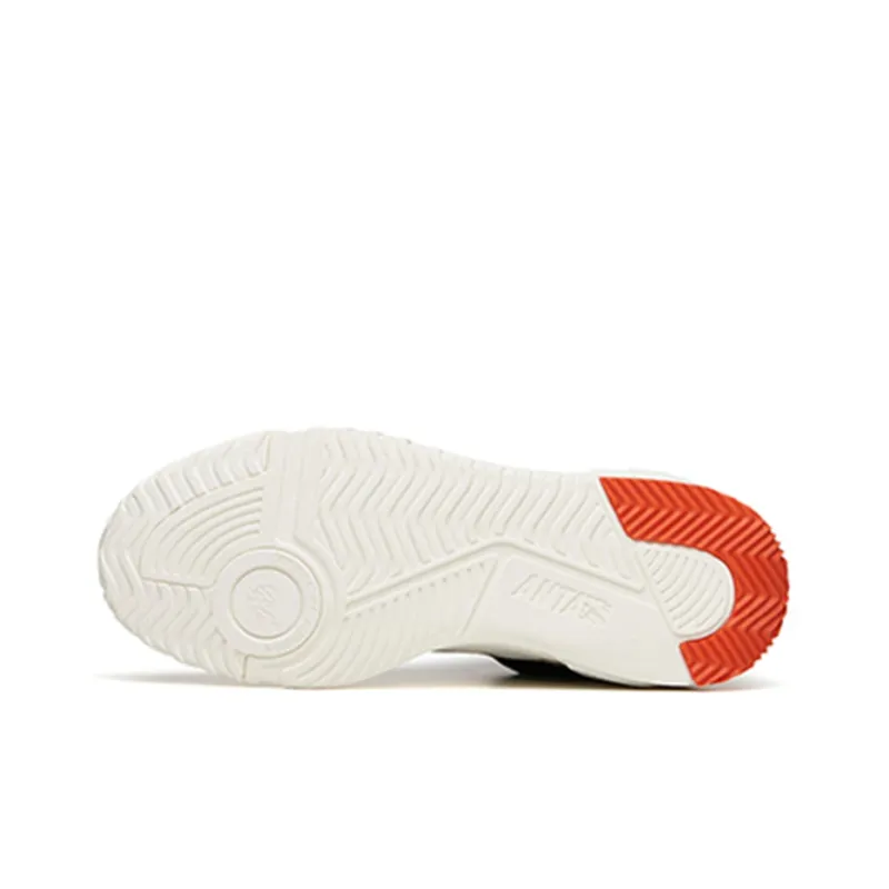 Anta Life Collection Flame Cushioning Wear-Resistant High-Top Skateboard Shoes Men's White Black Orange-5