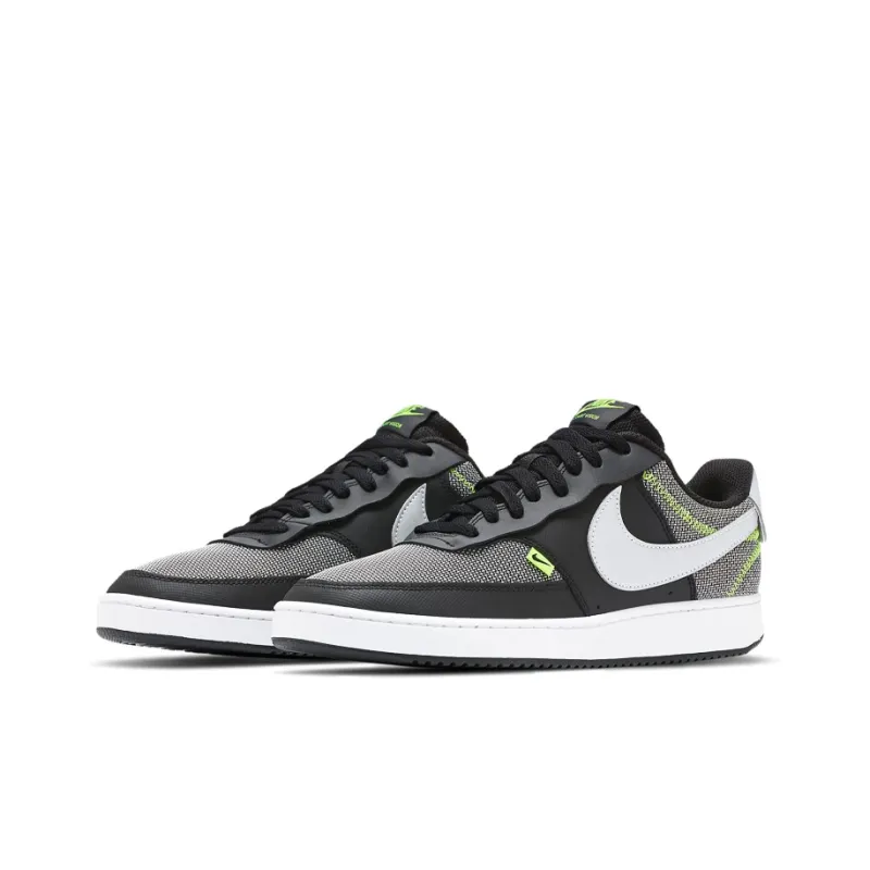 Nike Court Vision Low Premium 'Black Grey Green'-2