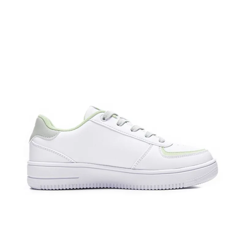 XTEP Low Top Skateboard Shoes Women's White Green-1