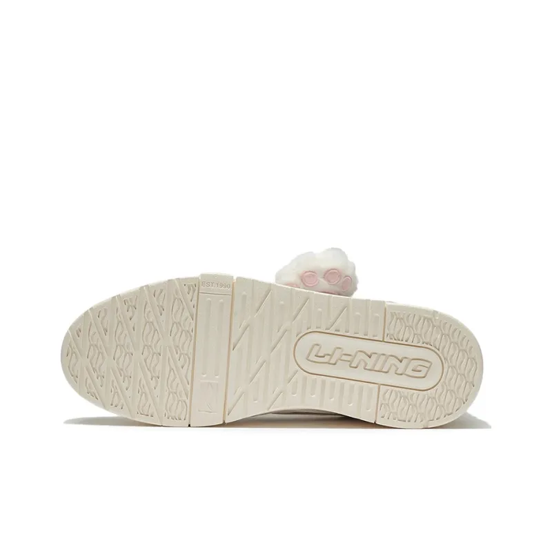 LiNing 001 BTC Slip Resistant, Abrasion Resistant, Lightweight Low Top Skateboard Shoes Women's White Pink-6