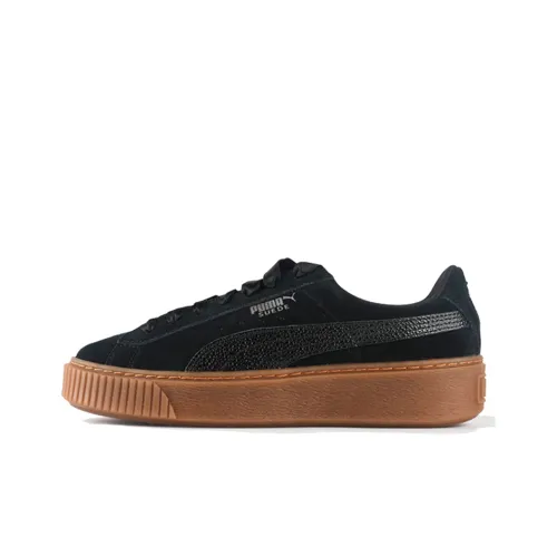 Fenty Beauty X PUMA Basket Series Skateboard Shoes Women's Low-Top Black/Brown