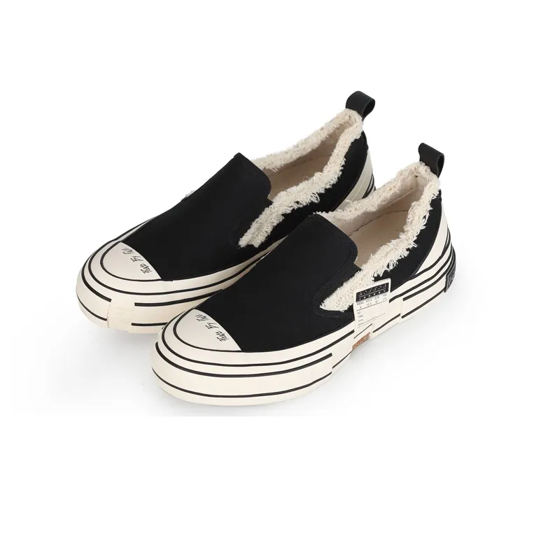 VESSEL G.O.P. Black Slip On Slip on Low Top Skateboard Shoes Unisex Black-2