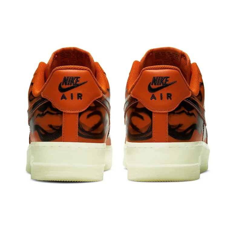 Nike Air Force 1 Low Orange Skeleton Halloween 2020-4