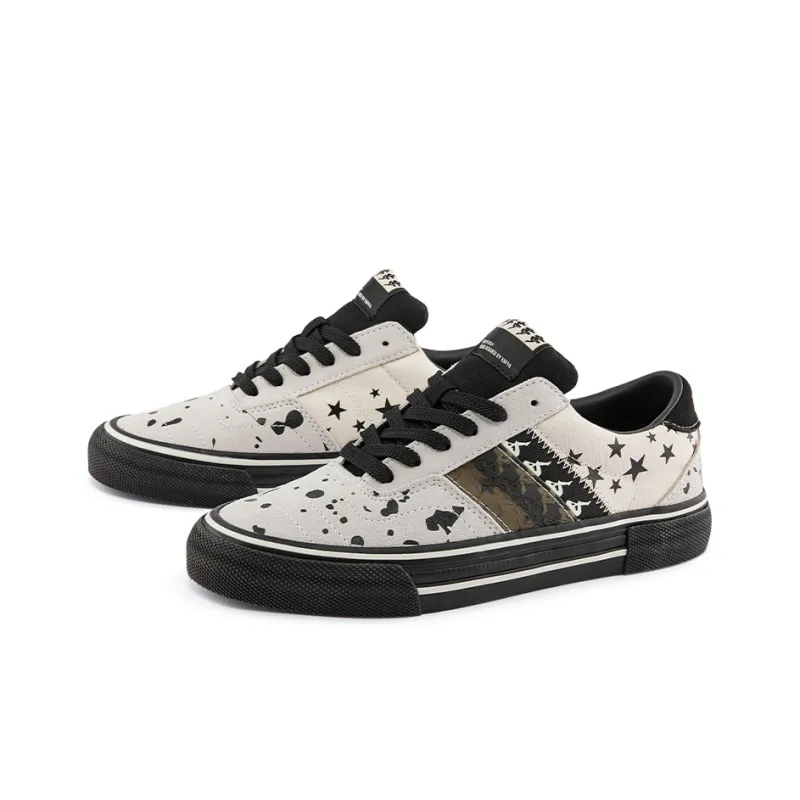 Kappa Coverage Low Top Skateboard Shoes Unisex Heron Feather White-3