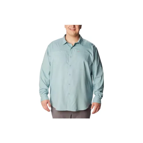 Columbia Silver Ridge Shirts Men Light Blue