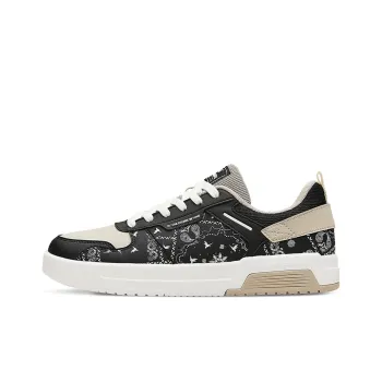 361° Aurora Q BOOM Technology Anti Slip And Wear Resistant Breathable Low Top Skateboard Shoes Black Beige