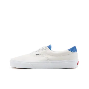 Vans Era Leather Lightweight Cozy Low Tops Casual Skateboarding Shoes Unisex White Blue