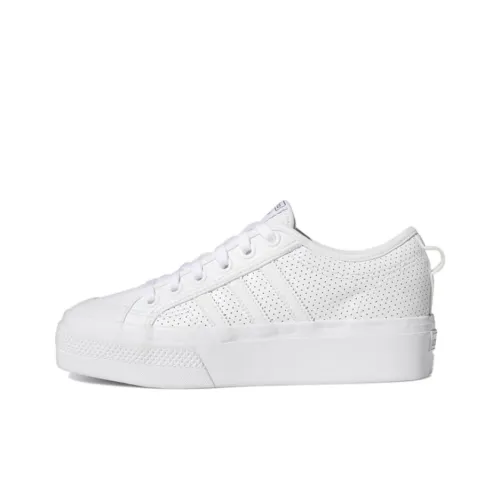 Nizza Women's Adidas Originals Platform 'Triple White Perforated' Women's