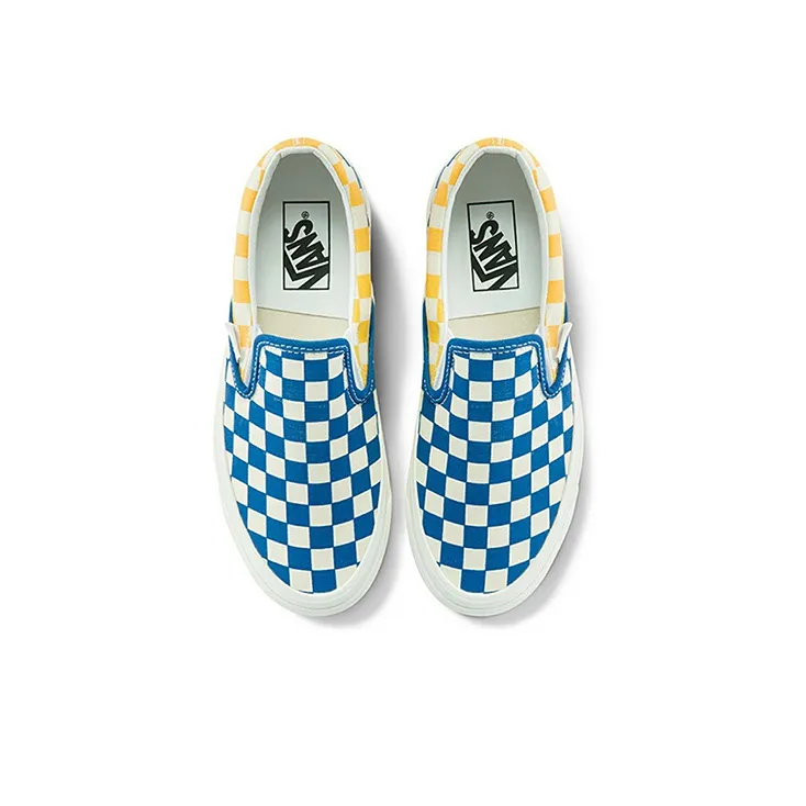 Vans Style 98 Checkboard Yellow Blue-2