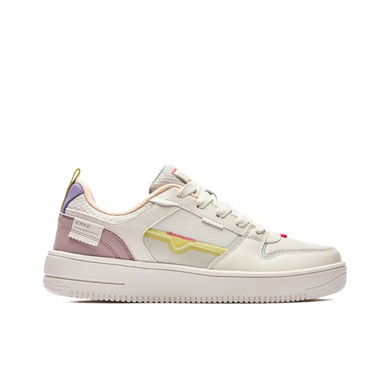 Erke Skateboard Shoes Women's Low Top Dusty Pink-1
