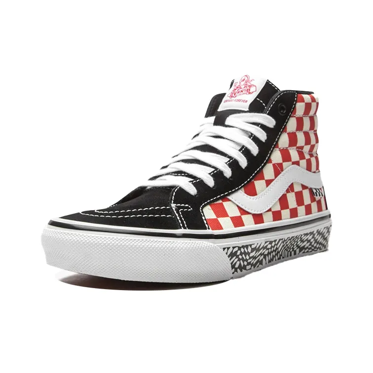 Sk8 Skate Vans Hi Reissue 'Grosso 84 Red Checkerboard'-2