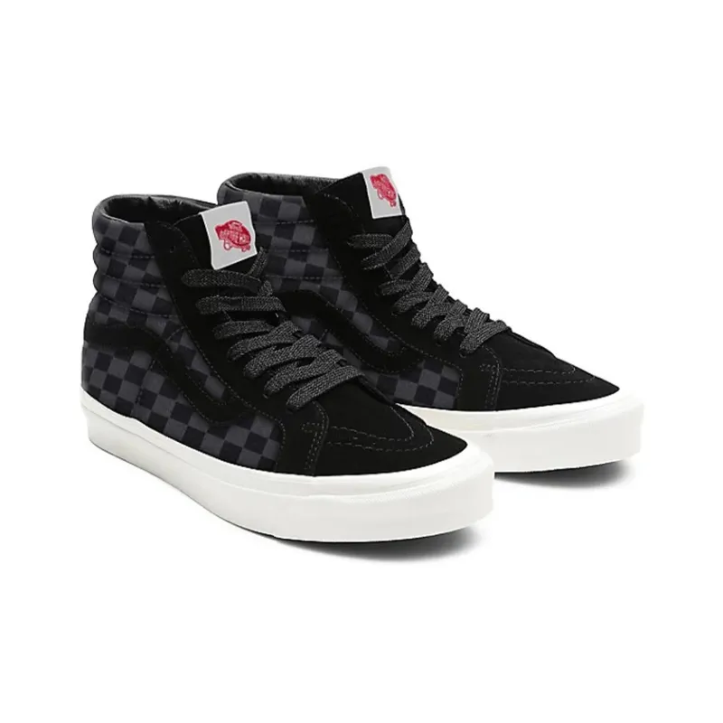 Vans Customs Checkerboard Sk8 hi Black/Gray-2