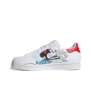 Adidas Originals Superstar Disney Mickey And Minnie White Vivid Red