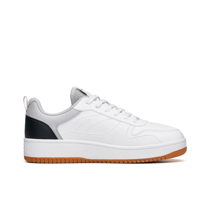 Anta Life Collection Warm Slip-Resistant Cushioning Wear-Resistant Support Low-Top Skateboard Shoes White Gray Black-1