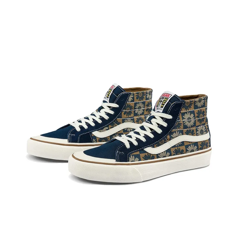 Vans Unisex SK8 Hi High Top Sneakers Blue/White-1