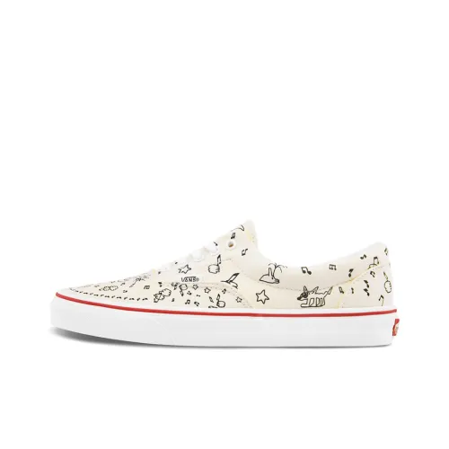 Vans Era Skateboard Shoes Unisex Low-Top Beige Graffiti