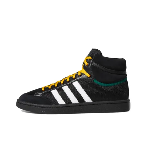 Adidas Originals Americana Skateboard Shoes Unisex High-Top Black/Yellow/Green