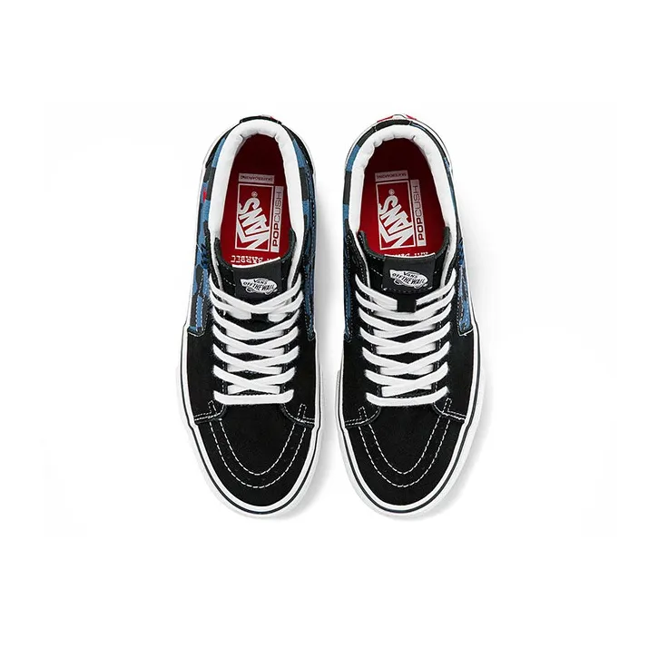 Vans Sk8 Hi Krooked By Natas For Ray Black Blue-2