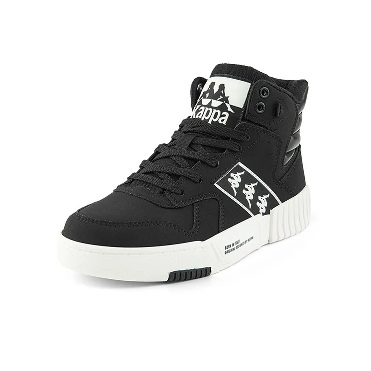 Kappa BANDA Skateboard Shoes Unisex High Top Black-1