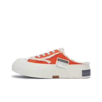 VESSEL G.O.P. Slip On Orange Low Top Skateboard Shoes Unisex Orange Red