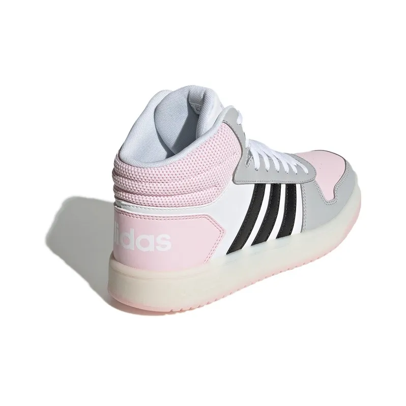Adidas Neo Hoops 2.0 Mid 'White Pink Black' Women's-3