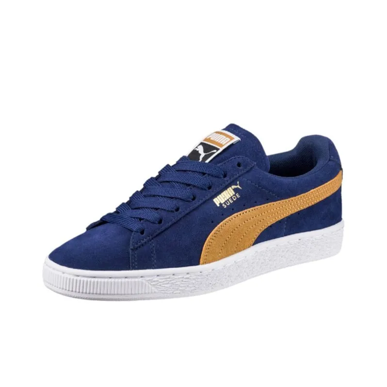 PUMA Suede Classic Slip-Resistant Cushioning Wear-Resistant Low-Top Skateboard Shoes Women's Blue Orange Multicolor-2