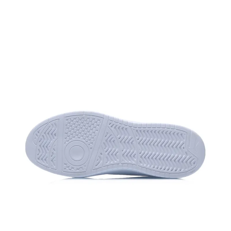 LiNing Slip Resistant Breathable Lightweight Balance Wear Resistant Low Top Skateboard Shoes Women's White Apricot Red-4