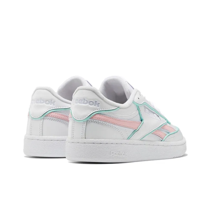 Reebok Club C Series Skateboard Shoes Women's Low-Top White/Pink-3
