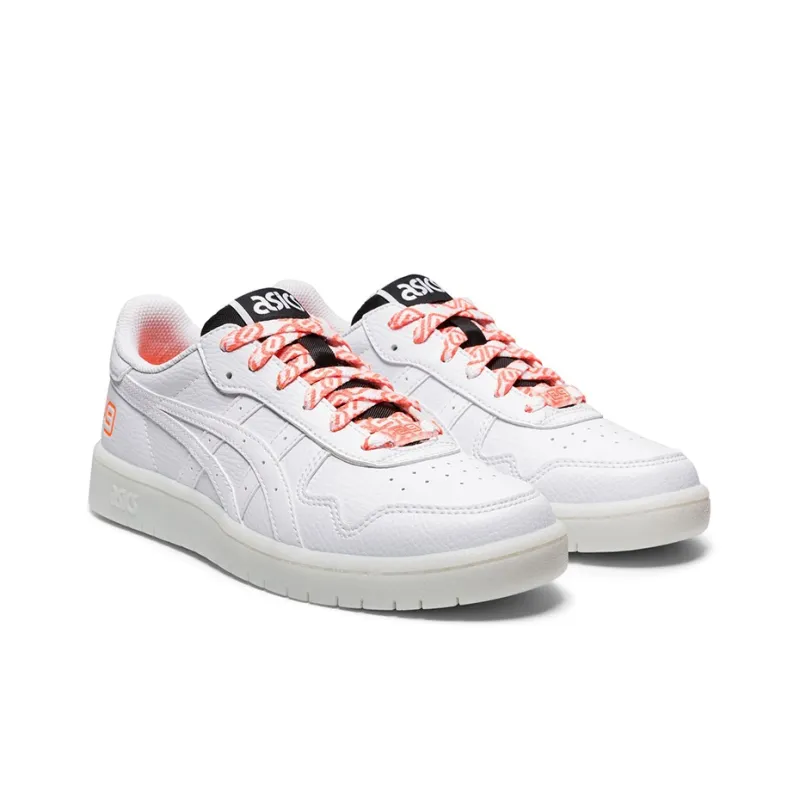 Asics JAPAN S Anti-Slip Wear-Resistant Low-Top Skateboard Shoes Unisex White Orange-2