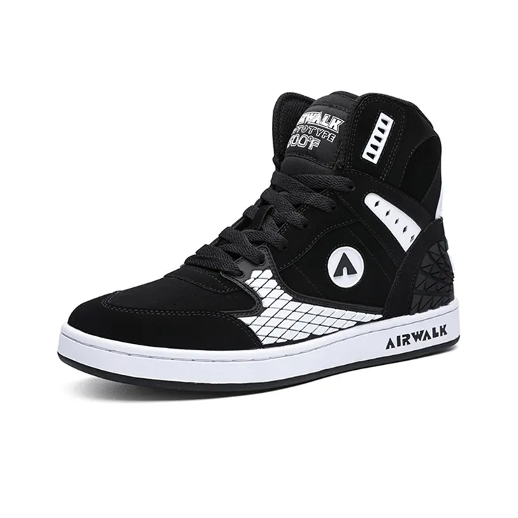 Airwalk Skateboard Shoes Men High-Top Black-1