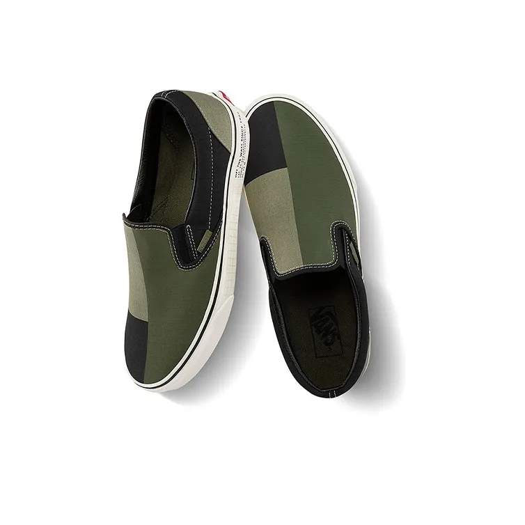 Vans Classic Slip On 66 Supply Green Black-2