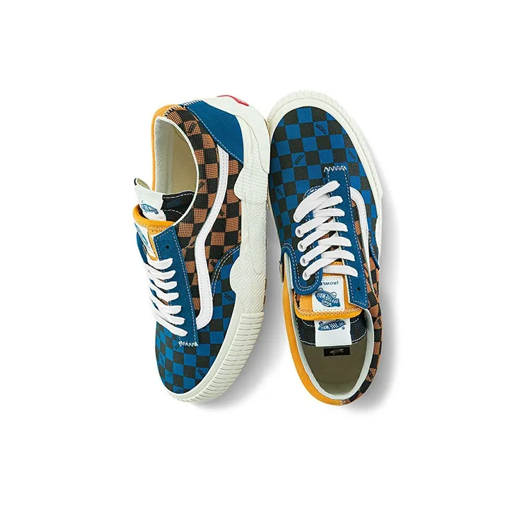 Cap Mash Vans Low Lx '2 Tone Checkerboard Mykonos Blue Apricot'-3