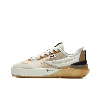 FILA Mixa Retro Casual Skateboarding Shoes Cream Yellow