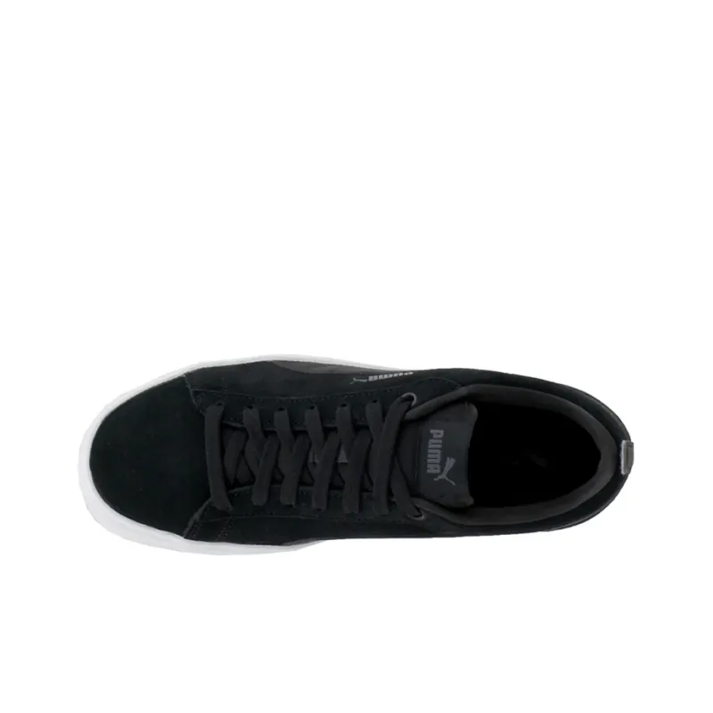PUMA Smash Platform Suede Casual Board Shoes Black/White Women's-2