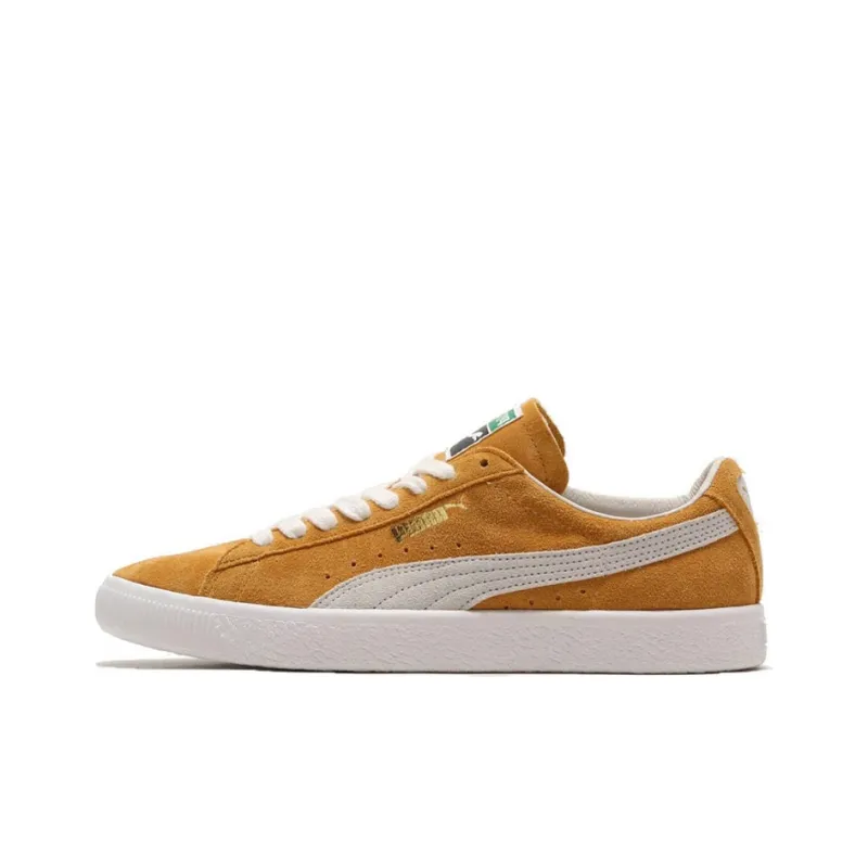 PUMA Suede 90681 Honey Mustard Balanced Wear-Resistant Low-Top Skateboard Shoes Men's Yellow-0