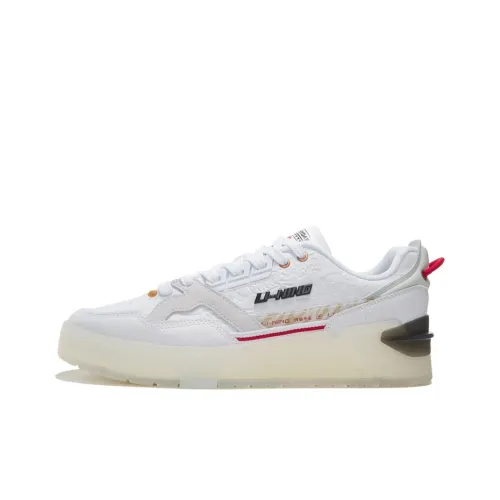 LINING 001 BTC Skateboard Shoes Men Low Top Standard White