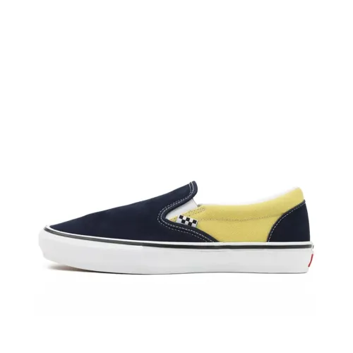 Vans Slip-on Skateboard Shoes Unisex Low-Top Blue/Yellow/White