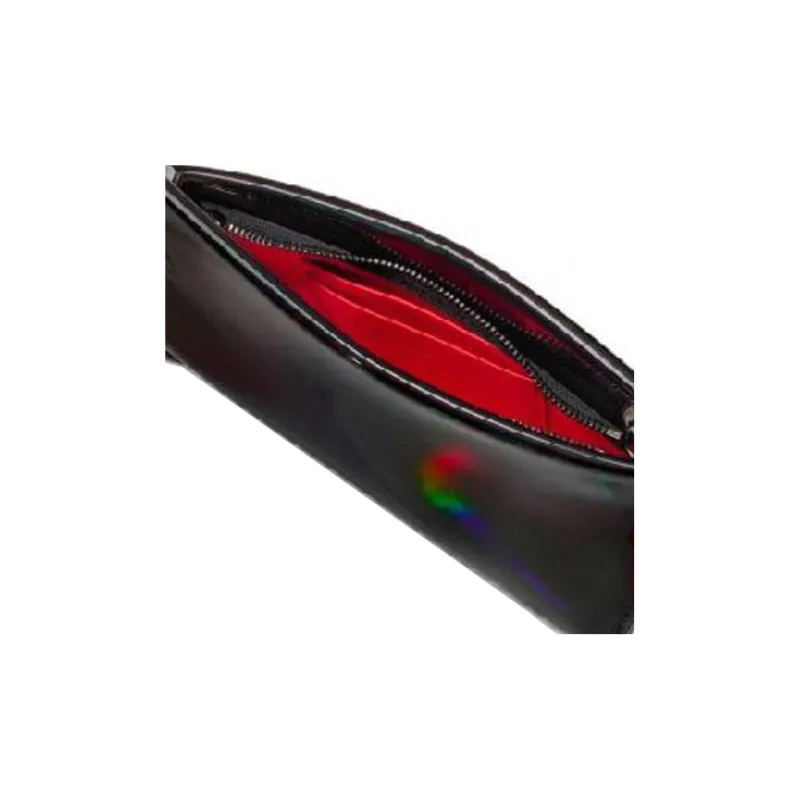 CL LUBOTING Patent Leather Calfskin Clutch Women's Black-5