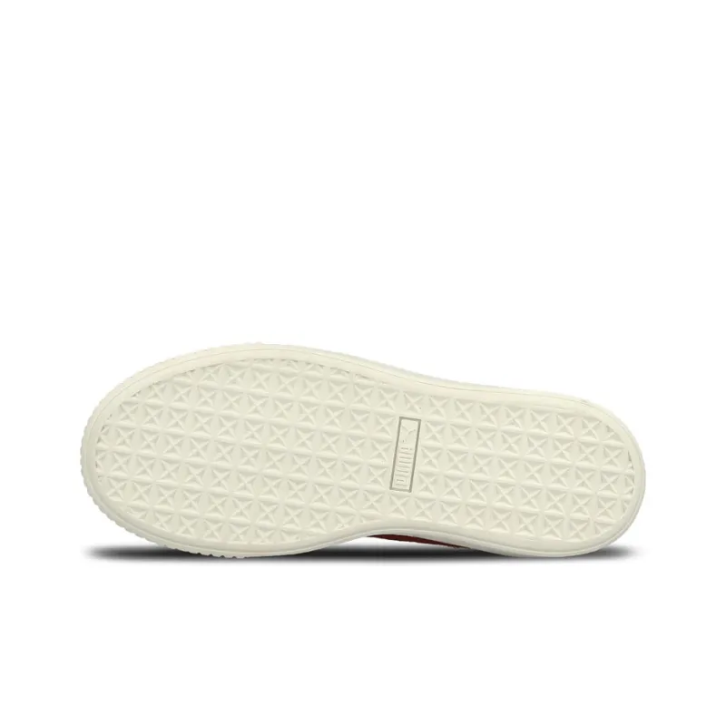 PUMA Platform Euphoria Lightweight Balance Low-Top Skateboard Shoes Women's Red White-4