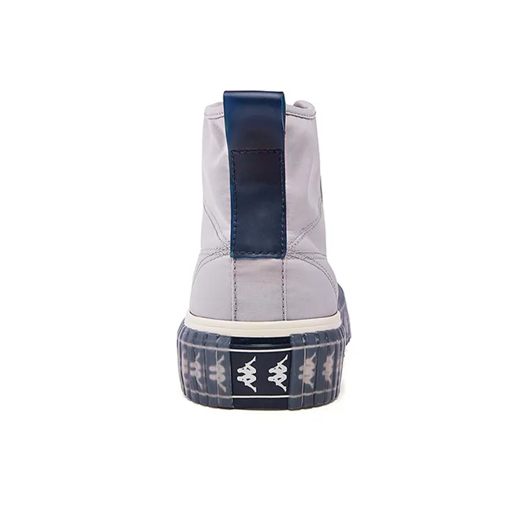 Kappa High-Top Skateboard Shoes Unisex Gray White-5