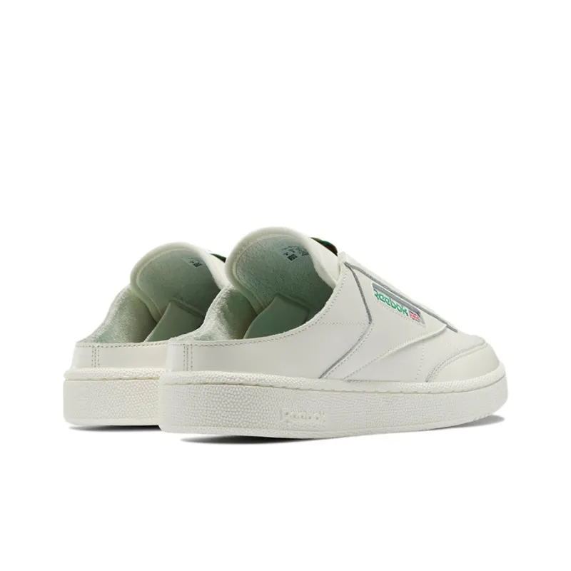 Reebok Club C Laceless Mule Chalk Glen Green-3