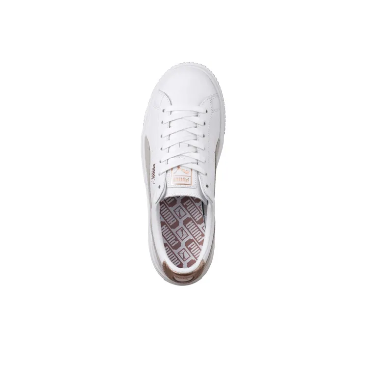 PUMA Basket Platform Euphoria Rg 'White Gray Gold' Women's-3