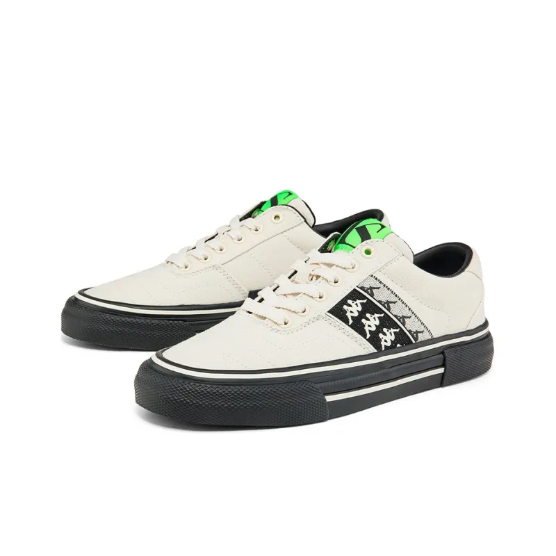 Kappa Breathable Low Top Skateboard Shoes Unisex White Black-2