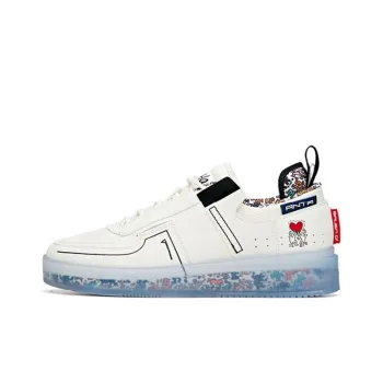 Anta Coverage Warm Slip Resistant Low Top Skateboard Shoes Men's White Black