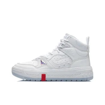 LiNing The Domain Line Execute Anti Slip Wear Resistant High Top Skateboard Shoes Women's White
